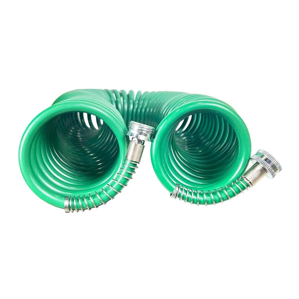 Avagard 50-Foot Green Spiral Water Hose with Brass Connectors