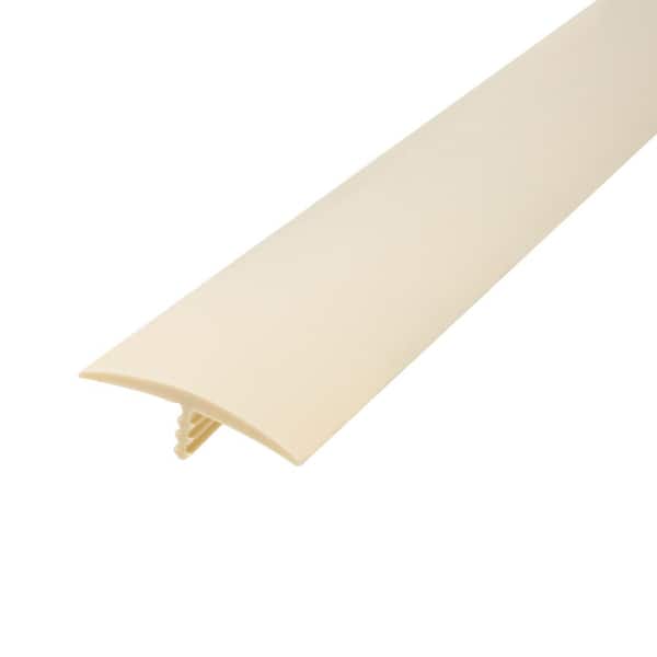 1-1/4 in. Almond Flexible Polyethylene Center Barb Hobbyist Pack Bumper Tee Moulding Edging 12 ft. long Coil