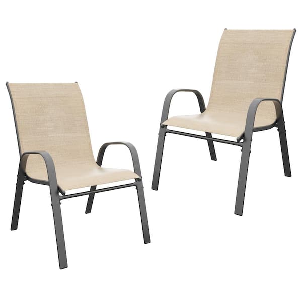 Outdoor Patio Chairs (Set of 2) Brown