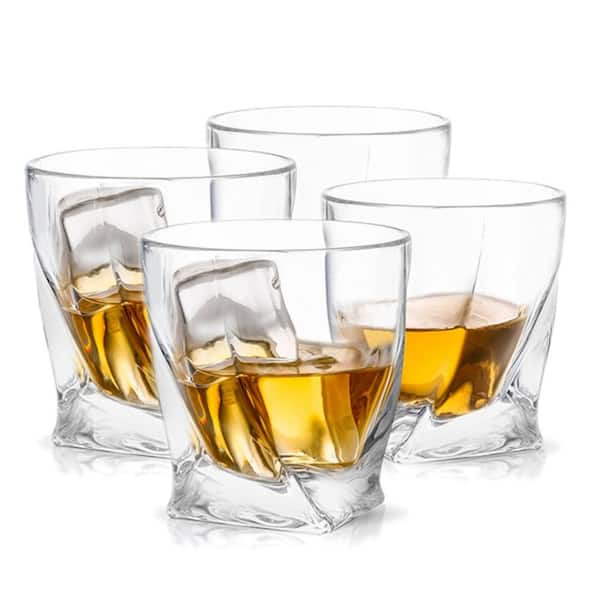 JoyJolt Atlas 10.8 oz. Crystal Whiskey Glasses (Set of 4) MC202112 - The  Home Depot