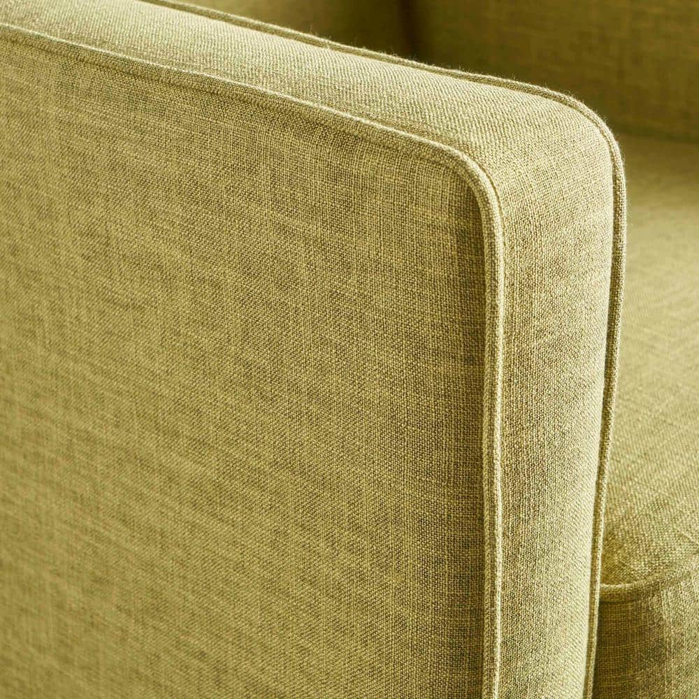 Handcrafted Beige Microfiber Wood Recliner with Tufted Back