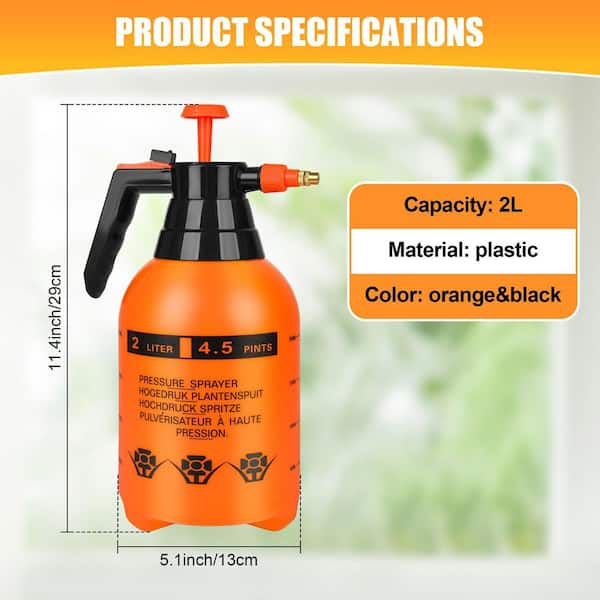 Handheld 1/2 gal. Cordless Pump Sprayer with Adjustable Brass