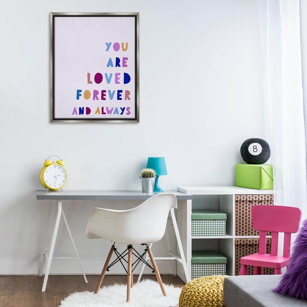 Stupell Industries You Are Loved Forever by Leah Straatsma Gray Floater ...