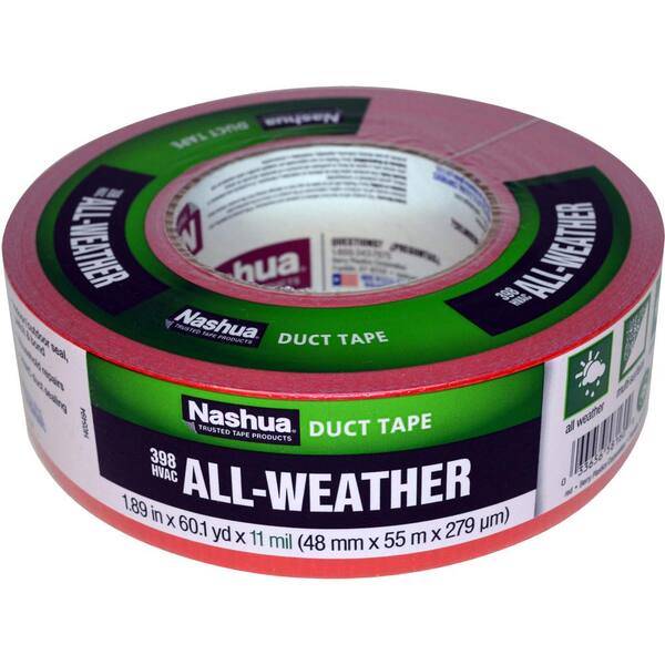 Nashua Tape 1.89 in. x 60 yd. 398 All-Weather HVAC Duct Tape in Red
