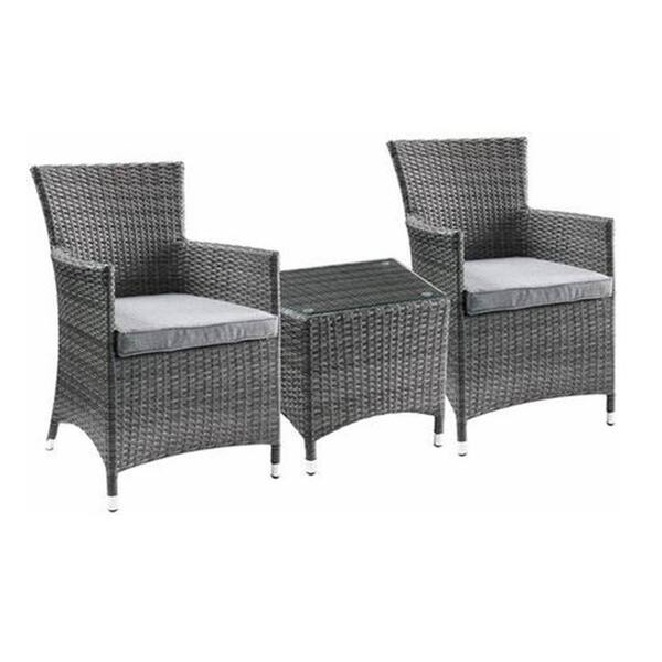 light grey rattan bistro set