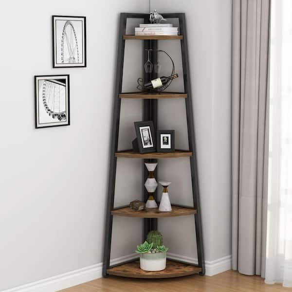 TRIBESIGNS WAY TO ORIGIN Frailey 75 in. Rustic Brown 6-Shelf Tall