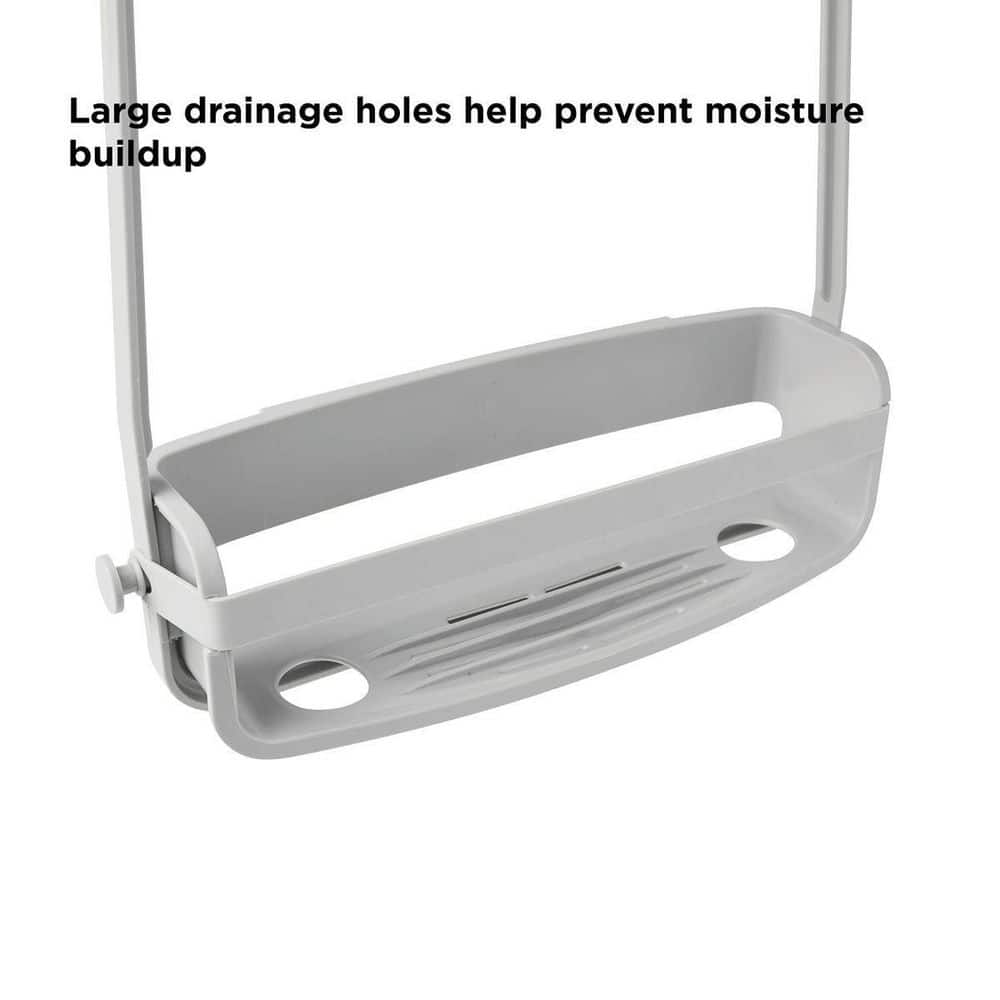 Minimalist Grey Flex Silicone & Plastic Shower Caddy