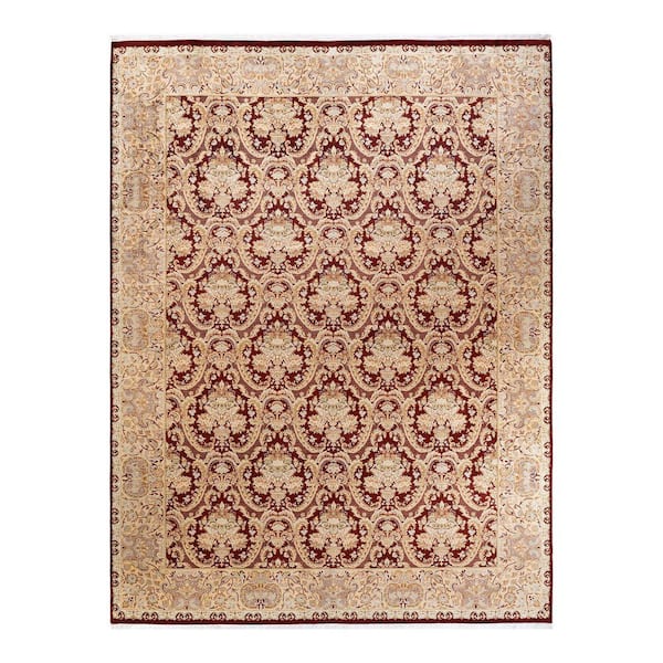 Mogul One-of-a-Kind Traditional Red 9 ft. 3 in. x 12 ft. 1 in. Oriental Area Rug