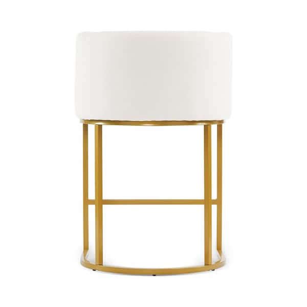 LUE BONA Jessica 26 in.Beige Modern Counter Bar Stool Fabric
