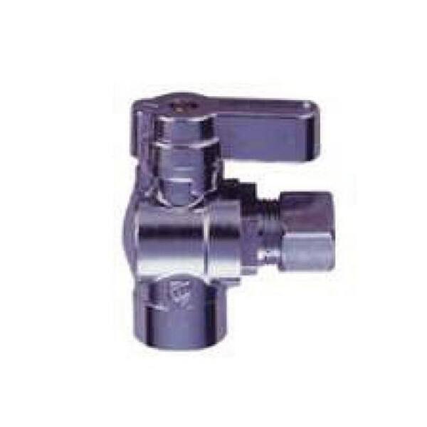 JAG PLUMBING PRODUCTS 1/2 in. Sweat Inlet x 3/8 in. O.D. Compression Outlet 1/4-Turn Angle Ball Valve (10-Pack)