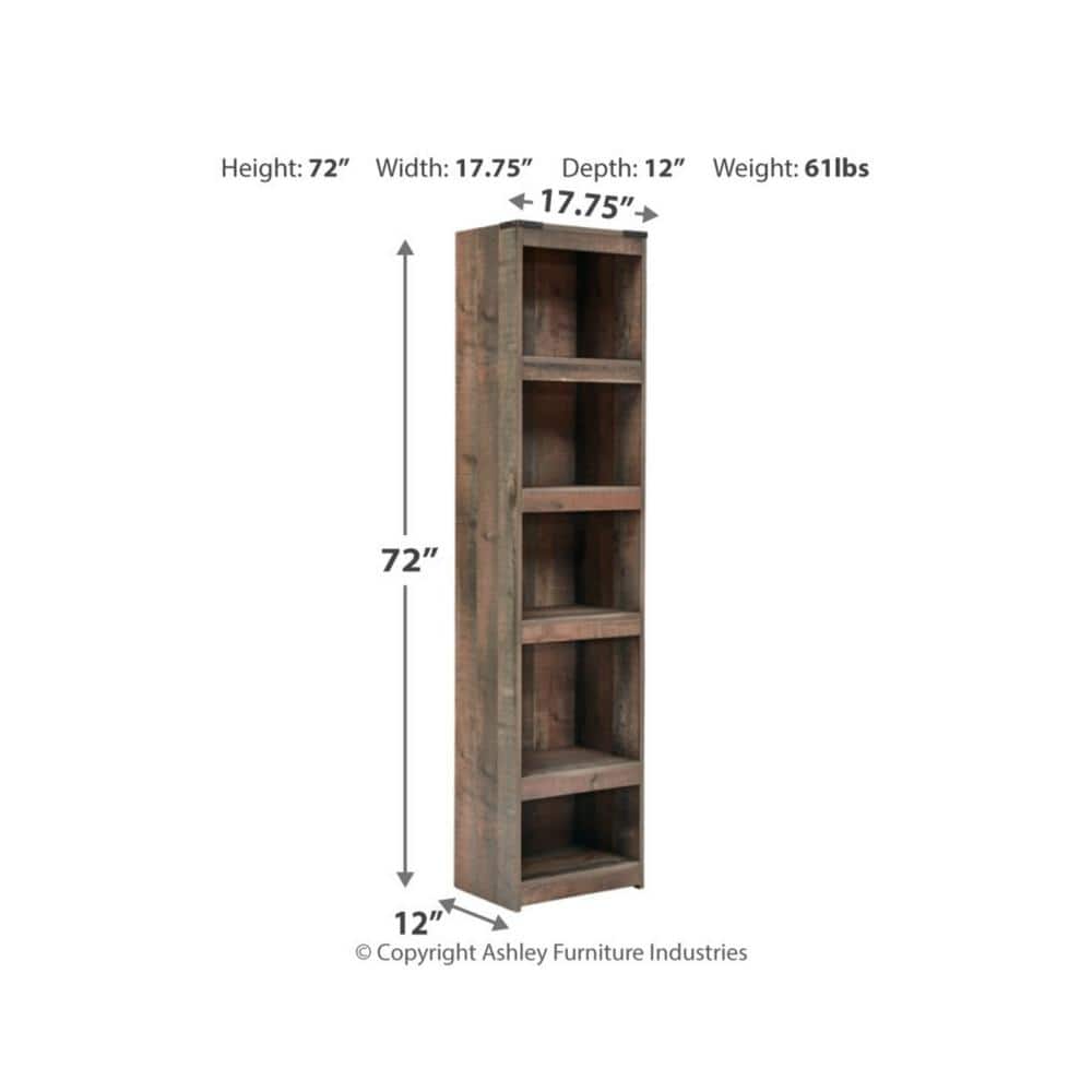 Rustic Brown Adjustable Cube Bookcase with Shelves