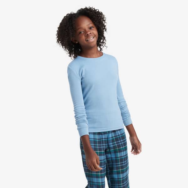 The Company Store Company Cotton Family Flannel Unisex 5 Blue/Green Pajama Set