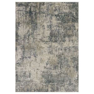 Lomas Gray 5 ft. 3 in. x 7 ft. 6 in. Abstract Area Rug