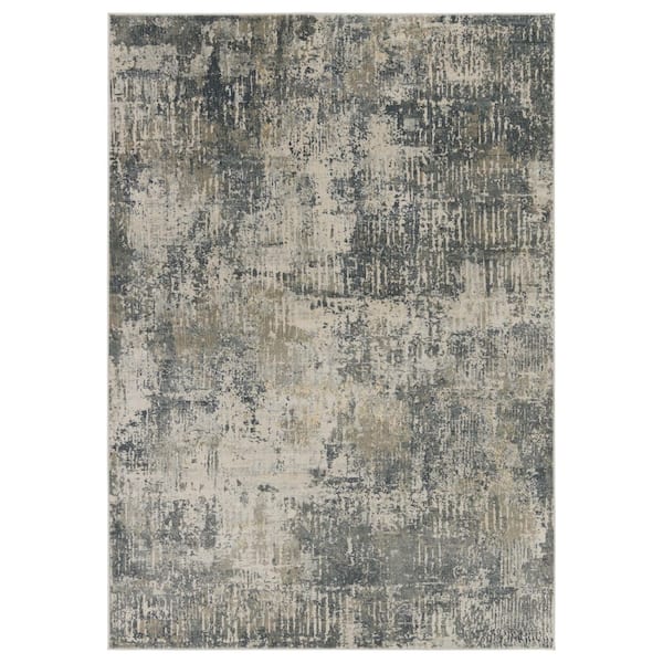Jaipur Living Lomas Gray 5 ft. 3 in. x 7 ft. 6 in. Abstract Area Rug