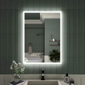 22 in. W x 30 in. H Frameless LED Single Bathroom Vanity Mirror in Polished Crystal