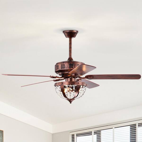 Warehouse Of Tiffany Chandler 52 In 3 Light Indoor Antique Copper Ceiling Fan With Kit And Remote Ay11y11ac The