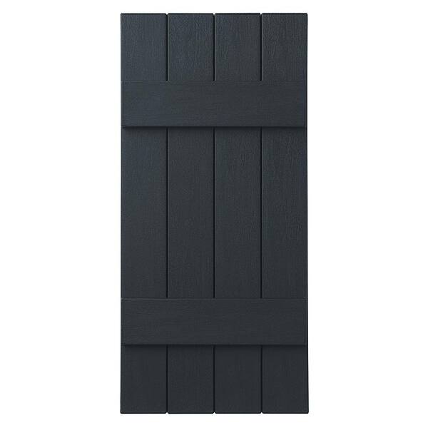 Ply Gem 15 in. x 39 in. Polypropylene 4-Board Closed Board and Batten Shutters Pair in Dark Spruce