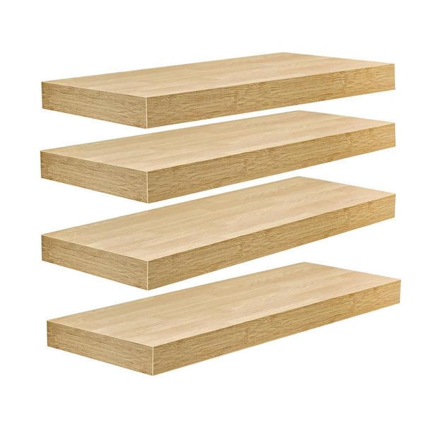 16.25 in. W x 5.5 in. D Maple Wood Decorative Wall Shelf