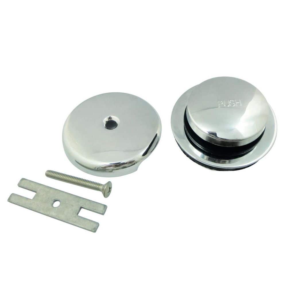 Kingston Brass Trimscape Toe Touch Tub Drain Conversion Kit in Polished Chrome without Overflow ...
