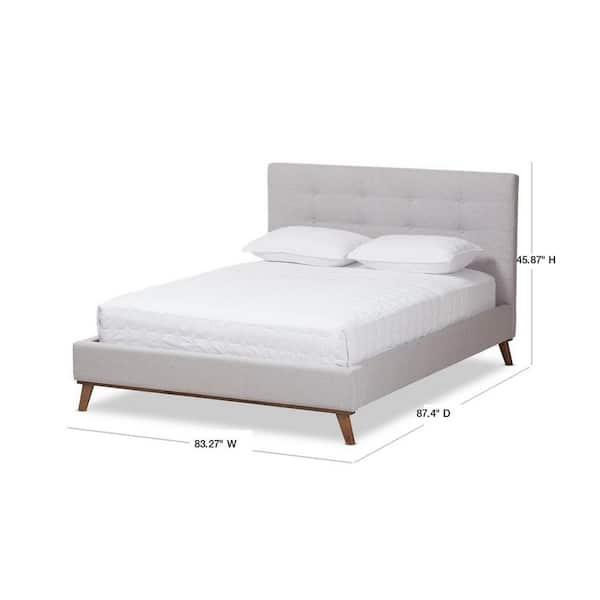 Valencia Greyish Beige King Platform Bed