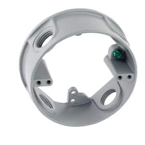 1/2 in. Gray 4-Holes 4 in. Round Weatherproof Extension Ring