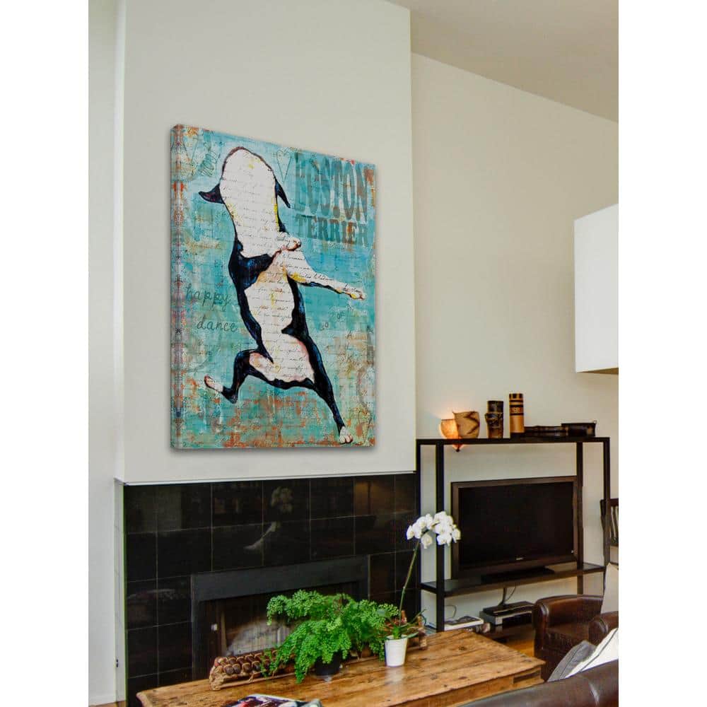 18 in. H x 12 in. W Boston Terrier by Stephanie Gerace Printed Canvas 
