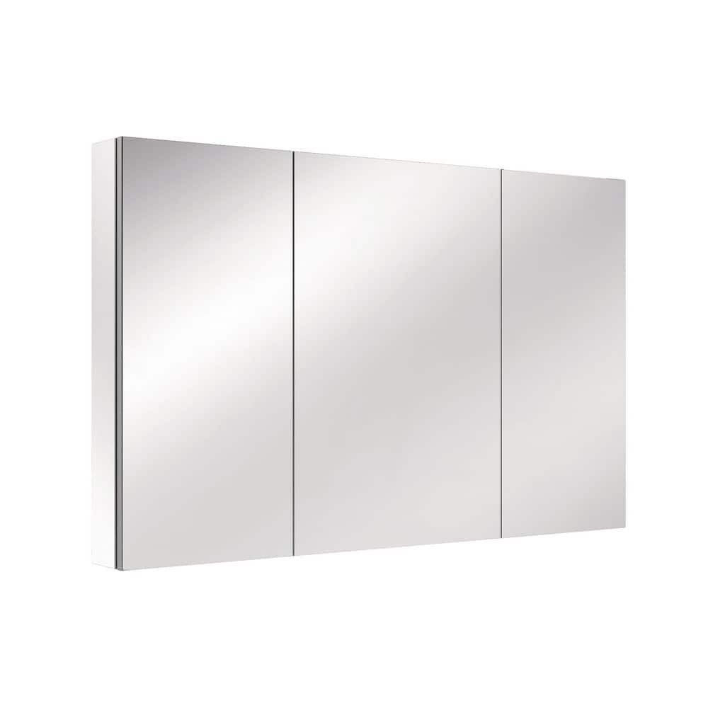 48 in. W x 30 in. H Rectangular Frameless Aluminum Medicine Cabinet with Mirror and Soft-Close Hinges price history on PriceWatchPro