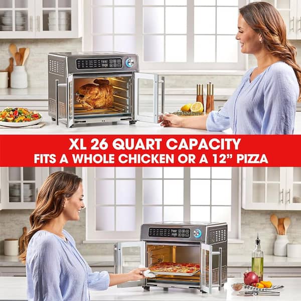 Aoibox 26 qt. Stainless Steel Extra Large Air Fryer