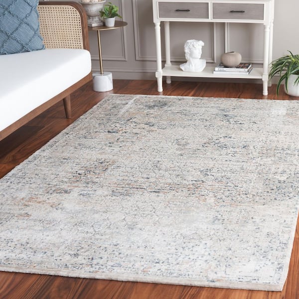 Cosmopolitan 2 ft. x 4 ft. Cream/Beige Distressed Abstract Area Rug