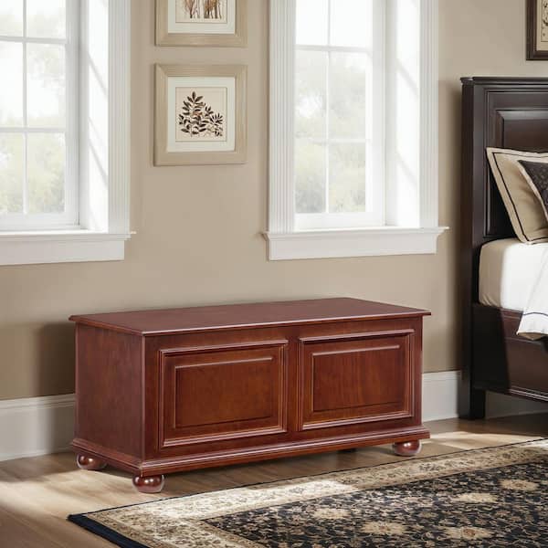 Powell Company Rockland Cherry Brown Cedar Chest with Storage 40.5