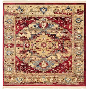 District Potomac Red 8 ft. x 8 ft. Square Rug