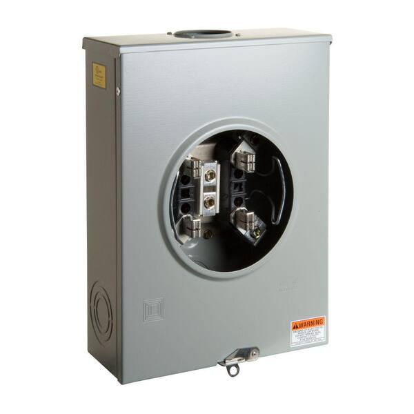 Square D 200 Amp Ringless Overhead Or Underground Steel Meter Socket Utrs213b The Home Depot