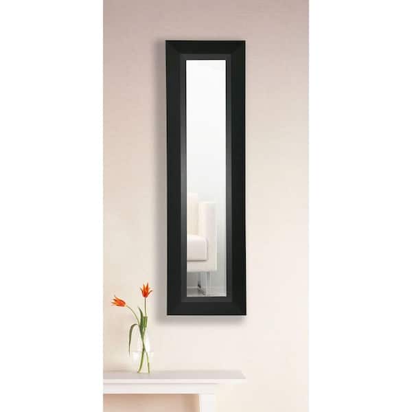 Unbranded 15 in. x 39 in. Attractive Matte Black Vanity Mirror Single Panel