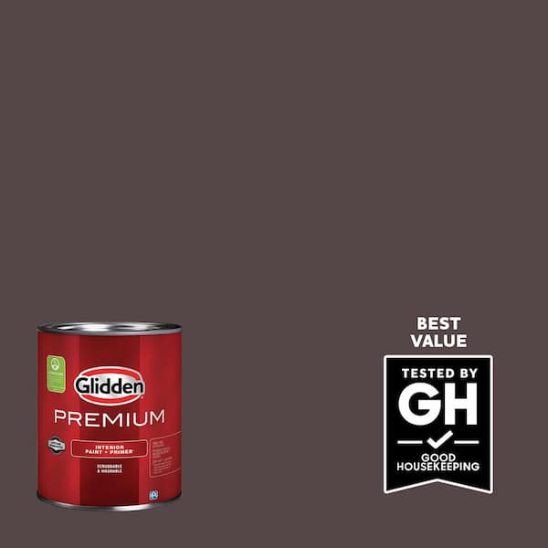 Glidden Premium 1 qt. PPG1014-7 Satin Interior Latex Paint Black Walnut