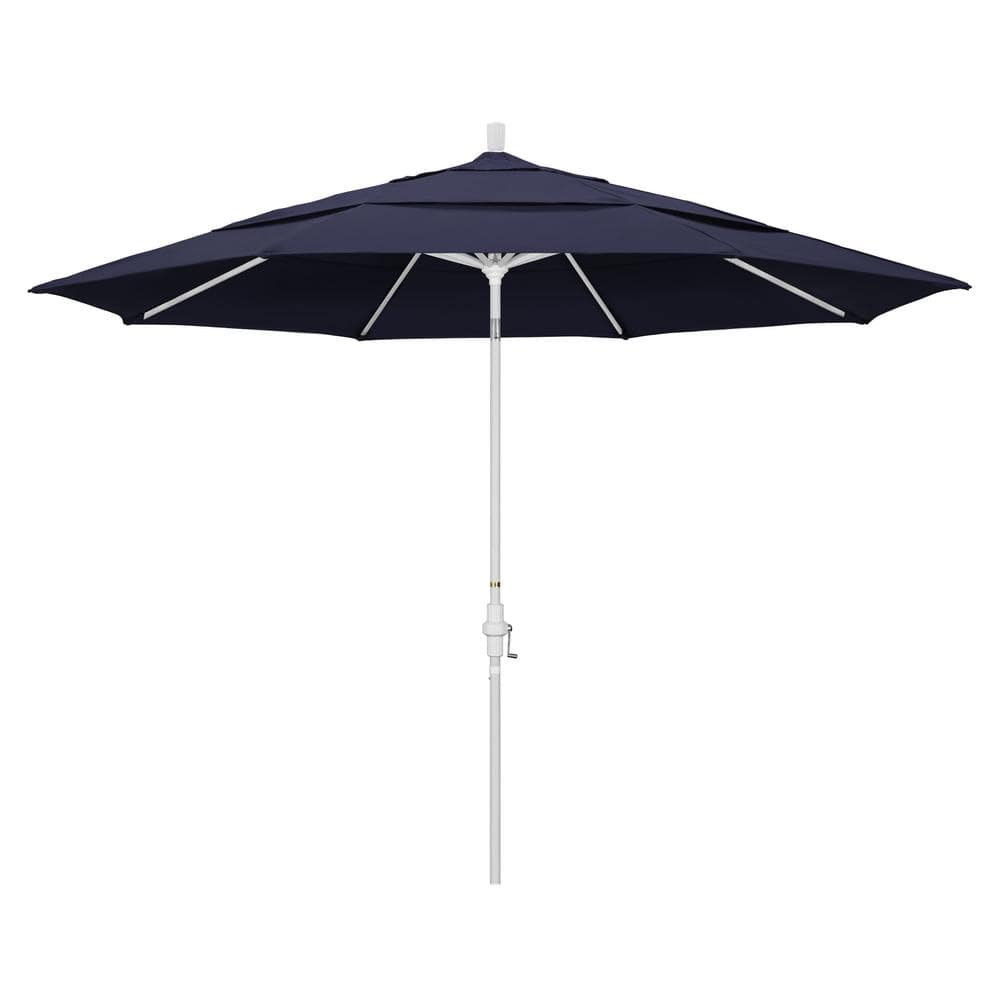 California Umbrella 11 ft. Aluminum Collar Tilt Double Vented Patio Umbrella in Navy Blue Olefin GSCU118170-F09-DWV Sansujyuku sansujyuku.com