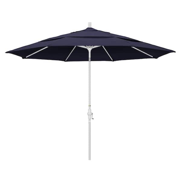 California Umbrella 11 ft. Aluminum Collar Tilt Double Vented Patio Umbrella in Brick Pacifica