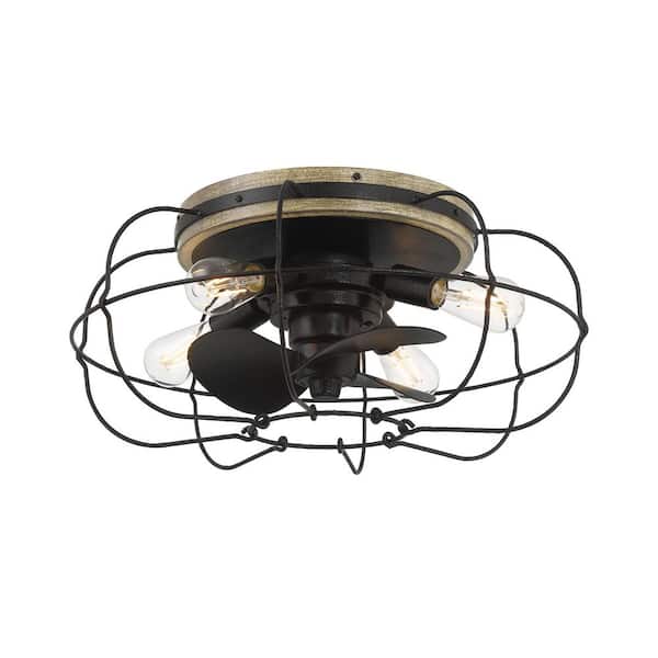 ARRANMORE LIGHTING & FANS Jaxon 22 in. Indoor/Outdoor Textured Satin Black Ceiling Fan with 12 in. Blade Dimmable LED Lights and Remote Control