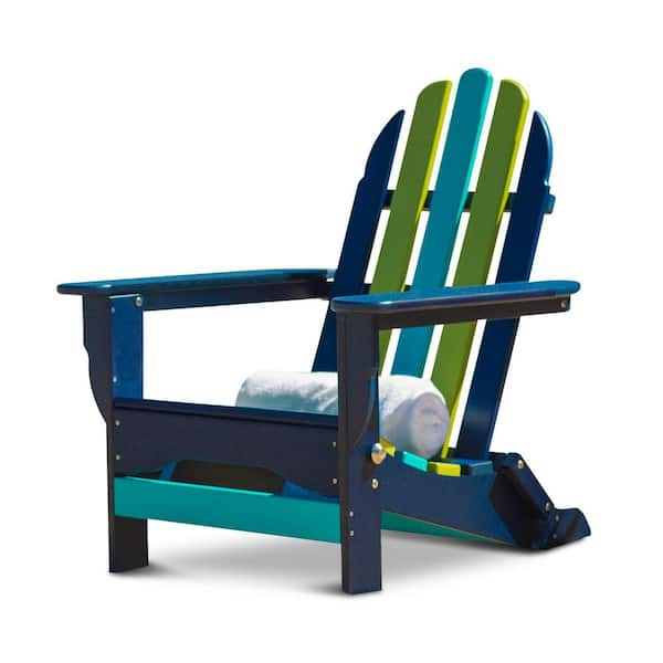 DUROGREEN Icon Pacific Folding Recycled Plastic Adirondack Chair