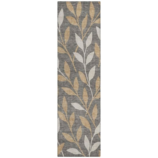 Chantille Machine Washable Indoor/Outdoor Abstract ACN3033 Gray 2 ft. x 7 ft. Runner Rug