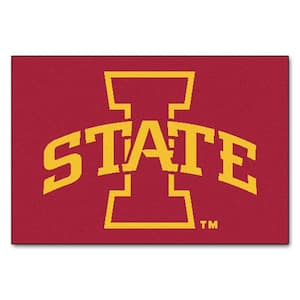 NCAA Iowa State University Red 19 in. x 30 in. Indoor Starter Mat Accent Rug