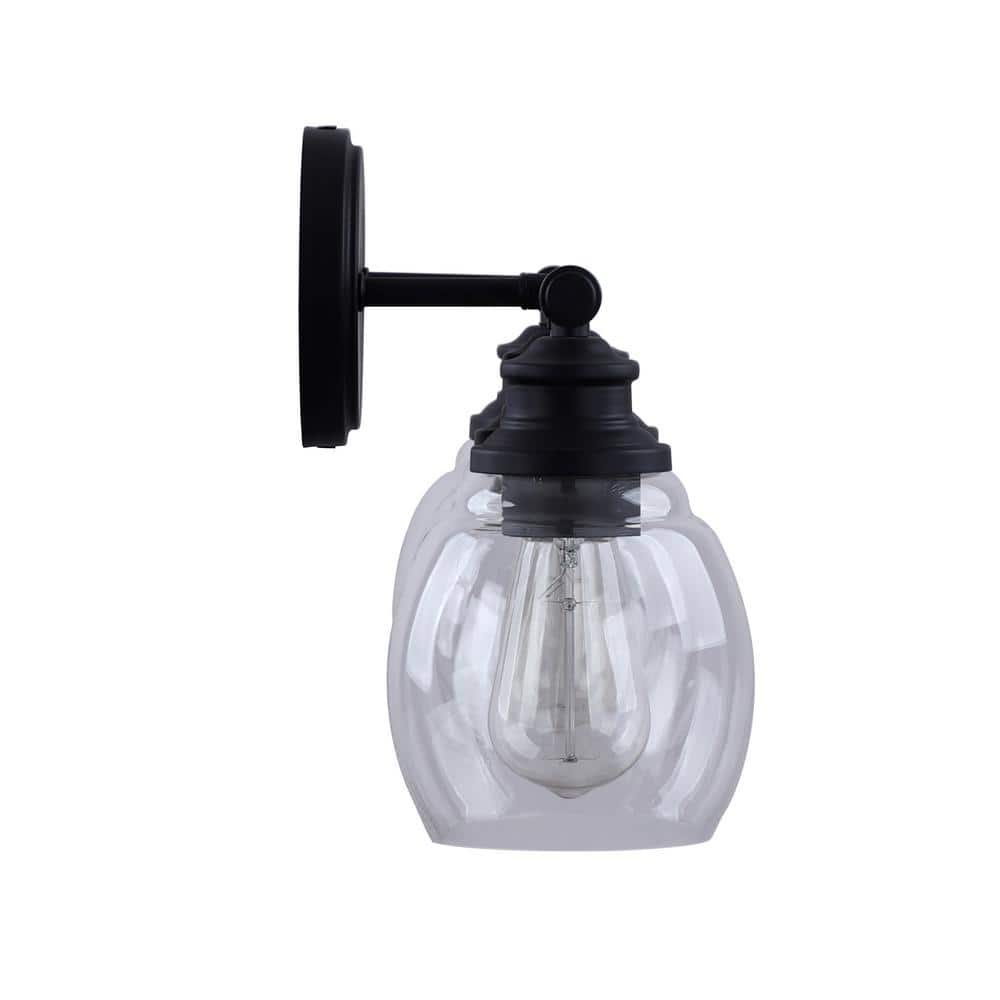 24" Oil Rubbed Bronze 3-Light Vanity Fixture with Clear Glass Shades