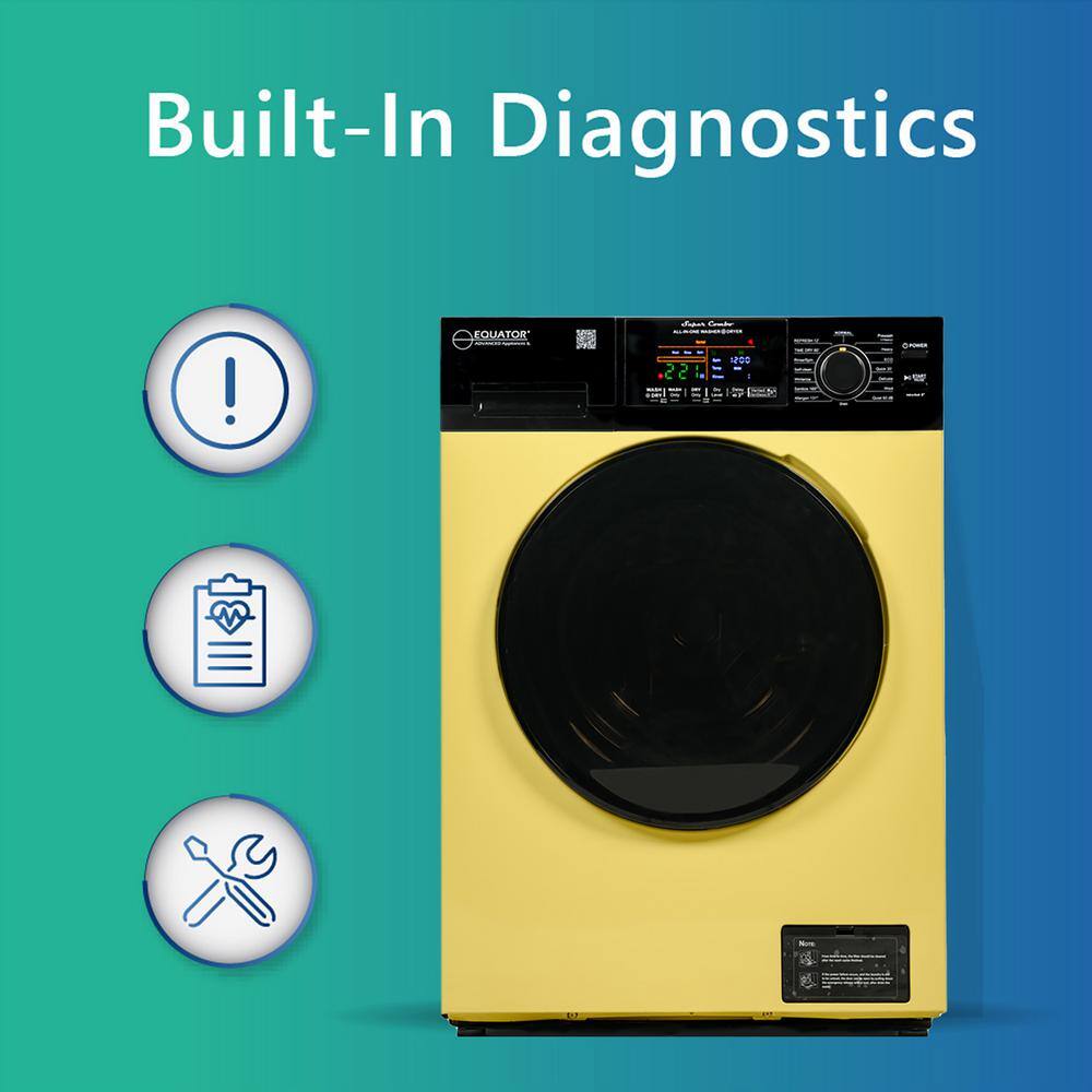 Equator Yellow and Black Smart Electric Washer Dryer Combo