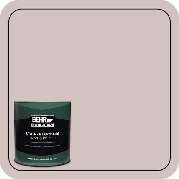 BEHR ULTRA 1 qt. #N130-2 Ash Rose Semi-Gloss Enamel Exterior Paint & Primer