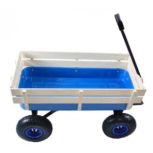2.8 cu.ft. Steel Wagon Children Kid Garden Cart in Blue