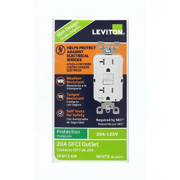 Leviton White X7899 KW 20 Amp 125v GFCI Outlet #1521 for sale online 