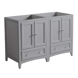 Oxford 48 in. W Traditional Double Bath Vanity Cabinet Only in Gray
