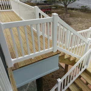 Naples 3 ft. H x 6 ft. W White Vinyl Stair Railing Kit