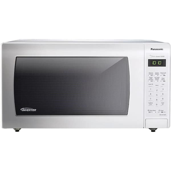 Panasonic 1.6 cu. ft. Countertop Microwave in White, Built-In Capable with Sensor Cooking and Inverter Technology, White