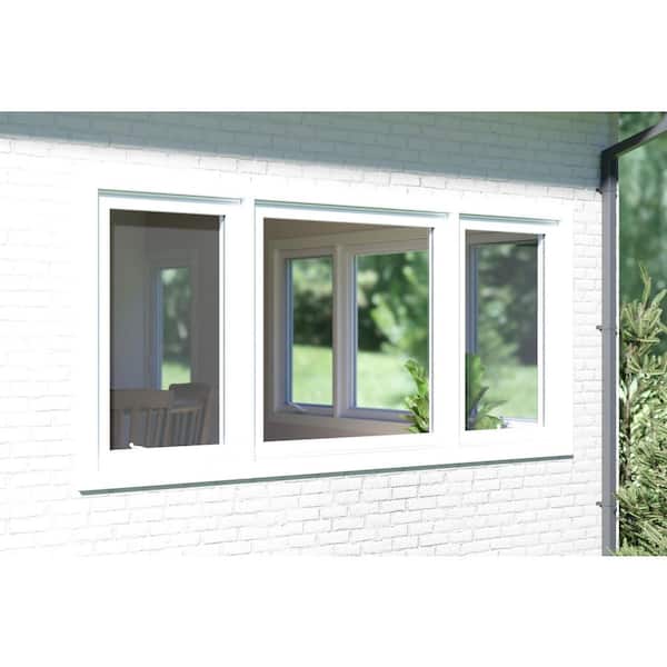 TAFCO WINDOWS 107.25 in. x 48 in. White Double-Pane Insulated