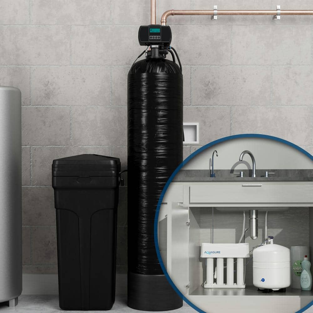 Aquasure 48,000 Grains Whole House Water Softener and RO System